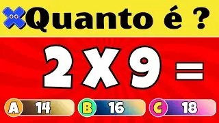 Voc&ecirc; acerta todas as tabuadas? 🤯 | Desafio de Matem&aacute;tica R&aacute;pida 💡 | Quiz de Tabuada Divertido