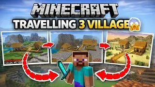 Minecraft World travelling 🌎 and find 3 Village 😱 #minecraft #video 