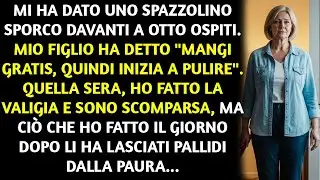 Cena del Ringraziamento: mi porse uno straccio. 