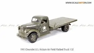 1941 Chevrolet U.S. Hickam Air Field Flatbed Truck 1:32 by Newray www.scaleartsin.com