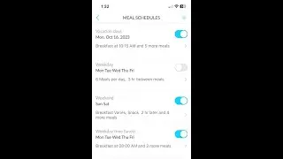 Meal Schedules Tutorial - EatWise