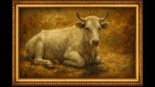 Podolica in Arte-Quadro Vacca Podolica calabrese 