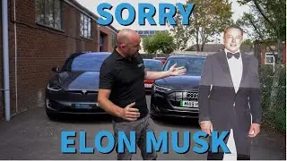 Тест автоматического экстренного торможения против Илона Маска Tesla S 3 X Audi Etron Jaguar iPace VW Golf City Safety