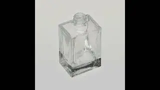 1.7 oz (50ml) Super Deluxe Square Clear Glass Bottle (Heavy Base Bottom)