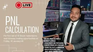 Intraday Trading Performance | PnL Calculation of First 15 Stocks | Mentorship & Process Explained