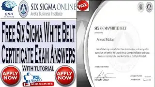 Free Six Sigma White Belt Training and Certificate With Answers | Six Sigma White Belt Certification
