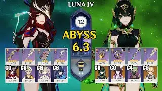 【Genshin Impact Бездна 6.3】C0 Часка команда 4★ & C0 Нефер + Коломбина｜原神 Spiral Abyss