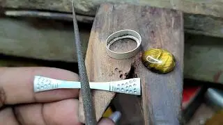 Tiger stone silver ring making 2025 🐅 How to make tiger stone ring design 