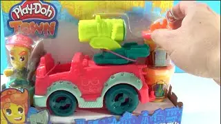 Unboxing Play-Doh Town Fire Truck! Roll to the Rescue and Create Adventures with the Fire Truck