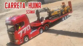 CARRETA HUINA SCANIA 1:18 1501 E 1502 COMPLETA AGORA