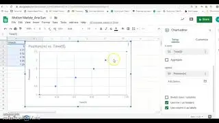 graph position vs. time data using google sheets