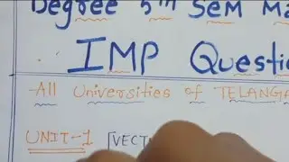5 th sem maths full syllabus explanation vector space # degree