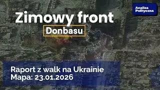 Wojna na Ukrainie Mapa 23.01.2026 - Zimowy front Donbasu