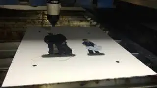 Laser cutting pop-up card parts