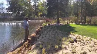 Clear Lake in Grass Lake (MI) Natural Shoreline Installation- Completed