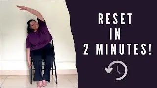 Chair Yoga for Seniors & Stress Relief (2 Minutes) | Gentle Desk Yoga Routine