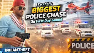 I faced the biggest police chase in my first day 😱😱 /indian theft aura simulator #policechase 