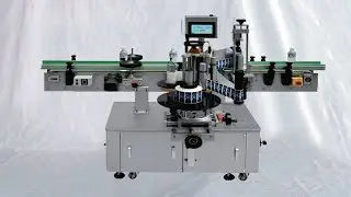 Hair dye jars orientation labeling sticker labeler test for Jordan customers آلة وضع العلامات الجرار