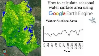 How to calculate seasonal water surface mean area using Google Earth Engine
