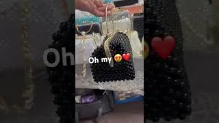#diy #handmade #handbags #pearlcollection #beadedbag