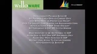 WilloWare Virtual Triggers for Microsoft Dynamics GP