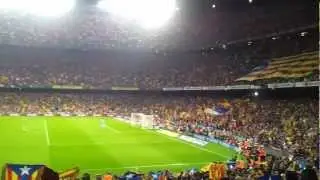 Clamor Independentista en el Nou Camp, F.C. Barcelona - Real Madrid