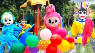 BALONKU ADA LIMA mix BECAK 🥳 ONDEL ONDEL feat BADUT LABUBU JOGET SELAMAT ULANG TAHUN