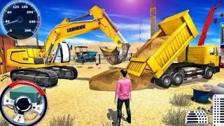 Heavy Excavator Crane City Simulator - Offroad Construction Machines Driving - Android GamePlay