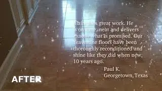 Gold Standard Floor Care - Before / After Stone and Tile Restoration Austin TX