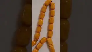 New Baltic Amber Old 33 beads Barrell 12x17 64grms
