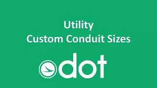 OHDOT ORD Utility - Custom Conduit Sizes
