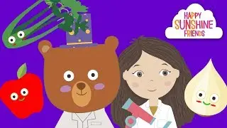 Onion Celery Apple Under Microscope | Kids Scientific Video | Featuring Sci Files