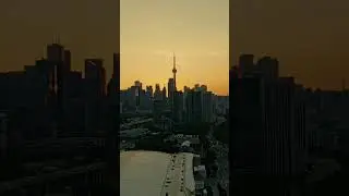 Golden Hour Drone Shot Over Toronto Canada 4K