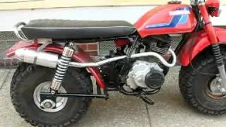 Honda atc200 3 to 2 wheeler Prototype, Fat Cat Big wheel dirt bike pit missile kit