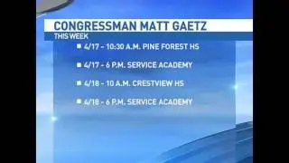 Congressman Gaetz List of Events