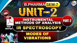 Mode Of Vibrations I IR Spectroscopy I Part - 2 I Unit - 2 I Semester - 7 I B.Pharm #analysis