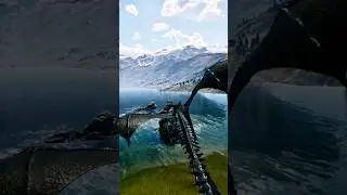 MOST REALISTIC DRAGON flying OVER LAKE - Dragontwin #Dragontwin #dragongame