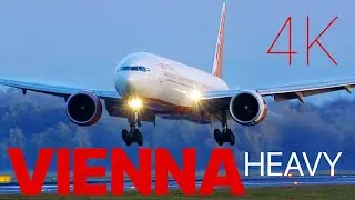 GIANT Aircraft at Vienna Airport ✈️ A380, B747, B777, Dreamliner & More | 4K Plane Spotting