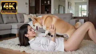 Radiant Moments ☀️ A Woman, Her Dog, and the Light