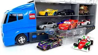 ASMR  JDM NissanGT-R & Disney Cars Tomica｜Lightning McQueen Unboxing & Organizing into Tomica Convoy