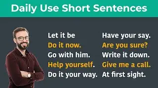 Most Common Daily use short sentences || Learn to speak English quickly || English Speaking Course