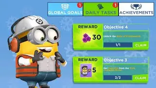 Daily Tasks Rewards & Engineer Bob costume minions Despicable Me Minion Rush gameplay walkthrough