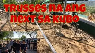 Kinulang pa ang tambak sa ginagawang kubo | Happy ang mga bisita namin today