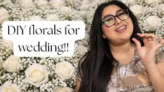 DIY WEDDING FLORALS! With baby&rsquo;s breath and white roses 💐🤍