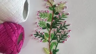 Latest handemboridry designs |embroided flower with basic stitches 