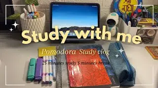 Study With Me 🌱 | Calm Pomodoro Session | ⏰ 25/5 Focus Routine | @studious_harshita 