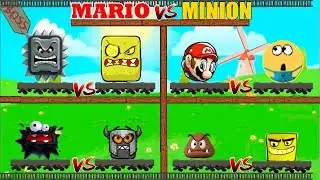 MARIO BALL VS MINION BALL  [  RED BALL 4  ]  BATTLE BOSSES FIGHTS