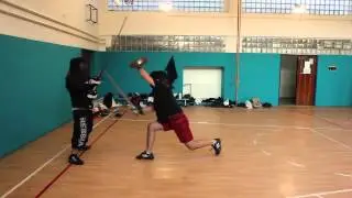 Lignitzer sword&buckler vs longsword cross application practice