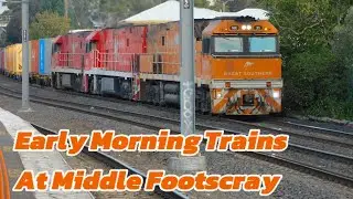 Early Morning Trains At Middle Footscray