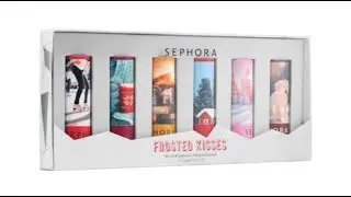 Sephora Collection Frosted Kisses #Lipstories Set | Lipstick Unboxing & Swatches